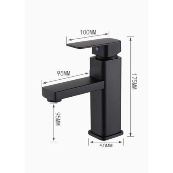 Matte Black Bathroom Faucet Single Hole, Single Handle Bathroom Faucet Modern - Picture 3 of 4